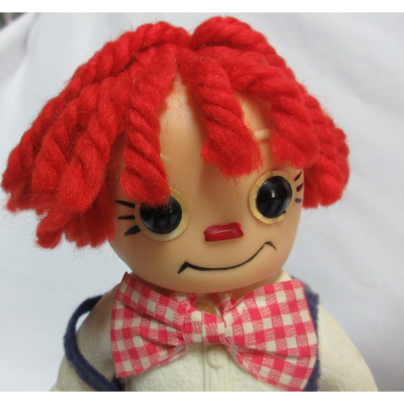 VTG 1974 Raggedy Ann & Andy Yarn Hair Coin Banks 9" Royalty Industries Inc TAG - Picture 2 of 9